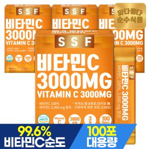 순수식품 비타민C 100% 3000MG 분말 스틱 400포 실속구성 비타민씨