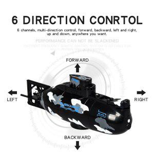 2.4G 라디오 원격 제어 6CH 미니 잠수함 수중 호버 충전식 군사 선박 모델 어린이 장난감 선물