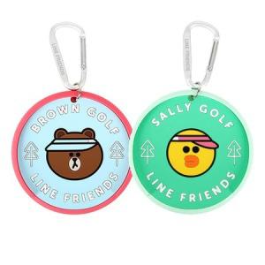 라인 프렌즈 네임택 2개 브라운 샐리 / 골프 용품 선물 필드 스크린 스포츠 Friend LineFriends_MC