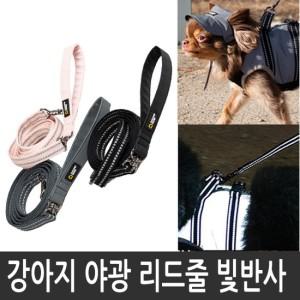 초코펫하우스 강아지 야광 리드줄 빛반사