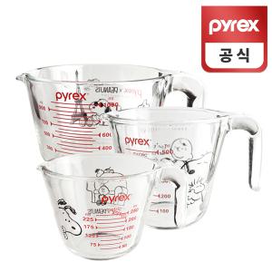 [파이렉스] 스누피 계량컵 3종 250ml+500ml+1000ml