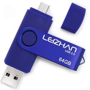 LEIZHAN 64GB 마이크로 USB 플래시 드라이브 OTG 펜드라이브 블루 안드로이드 폰 펜 2.0 메모리 스틱 삼성