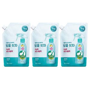 온더바디 발을씻자 코튼풋샴푸 리필 레몬향, 500ml, 3개