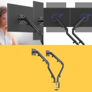 더블 듀얼 모니터암 책상 거치대 고정 스탠드 회전 브라켓 고중량 가정용 사무실