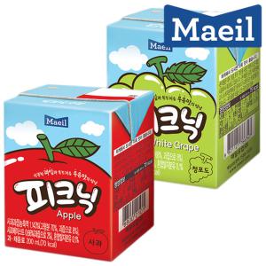 매일 피크닉 200ml 24팩/사과/청포도/델몬트 드링크