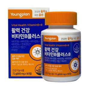 영진약품 영플랜 활력 건강 비타민B 플러스8 800MG 90정 비오틴 포함