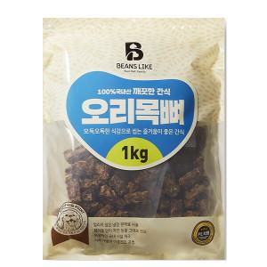 빈즈라이크 오리목뼈 1Kg 원료부터 국내산 대형견간식