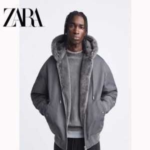 ZARA 2023년 가을 신상 남성복 두꺼운 후드 양면 재킷