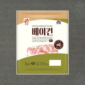 지케이푸드 사조 오양 베이컨 뭉치 (파지) 1kg 삼겹 슬라이스 고소