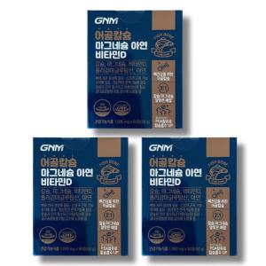 GNM자연의품격 어골칼슘 마그네슘 아연 비타민D 1000mg 60정 3박스