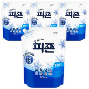 피죤 섬유 유연제 피죤고농축 블루비앙카 2100ml 4개