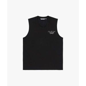 골스튜디오 AIR MESH STACK LOGO SLEEVELESS 블랙 추천