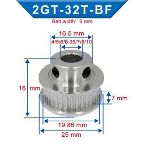 GT2 풀리 32 톱니 내부 보어 4/5/6/635/7/8/10mm 휠 매치 타이밍 벨트 폭 6/10mm 3D 프린터 부품
