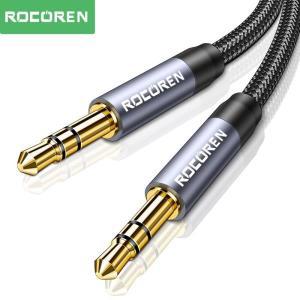 aux케이블 Rocoren 3.5mm 잭 오디오 케이블 수-수 Aux 전화 헤드폰 자동차 MP3 스피커 컴퓨터 코드 5M