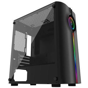 게이밍 PC ATX 케이스 matx itx 특수 착시 ARGB 전면 패널 강화 유리 측면 USB30 MATX ITX 마더보드 지원