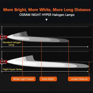 혼다 대림 야마하 용품 OSRAM H4 나이트 하이퍼 자동차 할로겐 헤드 라이트, 12V, 60 W, 55W, P43t 9003, H