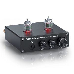 Fosi Audio 볼륨 베이스 트레블 컨트롤 MM 턴테이블 축음기 레코드 플레이어용 Box X4 Phono Preamp JAN 56