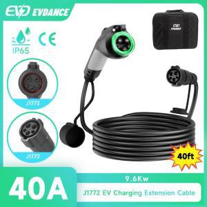 EVDANCE 휴대용 EV 충전기 익스텐션 케이블, 모든 SAE J1772 충전기와 호환 가능한 자동차 충전 장치, 40A,