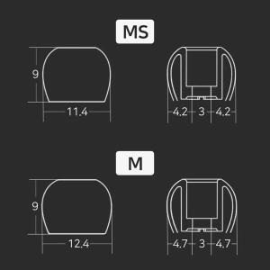 Divinus 벨벳 실리콘 이어폰 이어팁 깍지 크기 3-5mm IEM 이어버드용 부드럽고 깊은 귀지 AFUL 퍼포머 5/8