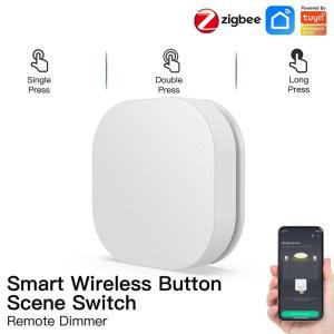 Tuya Zigbee 스마트 무선 버튼 스위치 미니 디머 라이프 앱 원격 제어 홈 컨트롤러