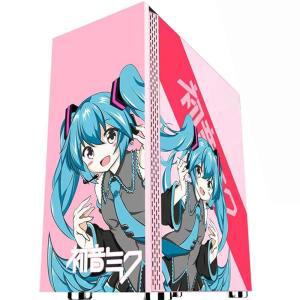 모자sune Miku 미드 타워 게이밍 케이스, USB3.0/USB2.0/오디오, ATX/MATX/ITX/120 액체 쿨러/강화 유리 사