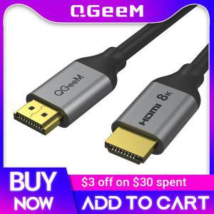 dp케이블 QGeeM 8K HDMI 케이블 48Gbps 2.1 HDMI-HDMI 와이어 Xiaomi Mi Box Xbox Serries X PS5 PS4 Chrom