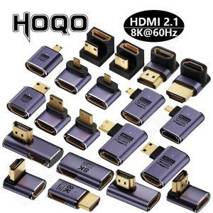 hdmi케이블 HDMI U자형 l 타입 컨버터 90 도 어댑터 360 180 8k 4k 120Hz 270