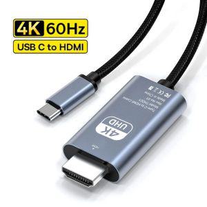 hdmi케이블 USB C-HDMI 어댑터 HDTV 컨버터 케이블 아이폰 15 TV 맥북 에어 아이패드 삼성 노트북용 4K 60H