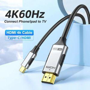 hdmi케이블 USB C to HDMI 케이블 C타입 어댑터 맥북 에어 아이패드 삼성 휴대폰용 디스플레이 4K 60Hz