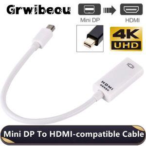 dp케이블 Grwibeou-4K 미니 DP-HDMI 호환 변환기 Thunderbolt 2 디스플레이 포트-HDMI 어댑터 코드-애플 맥