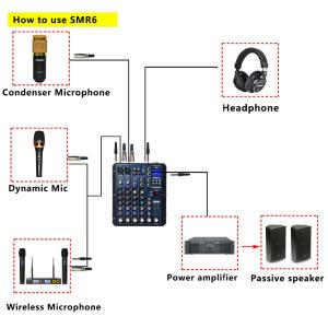 FREEBOSS 2 모노 스테레오 16 DSP 오디오 믹서 전문 6 채널 믹싱 DJ 콘솔 테이블 노래방 USB 녹음 블루투스