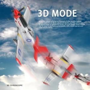 RC비행기 Rc rc 무인 무선조종드론 입문 WLtoys P51 전투기 XK A280 RC 비행기 2.4G 3D6G 모드 항공기 LED