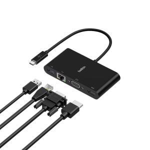 Belkin USBC 멀티미디어 어댑터USBC 허브 wVGA 4K HDMI USB 3.0 이더넷 포트 맥북 프로 아이패드 서피스 크