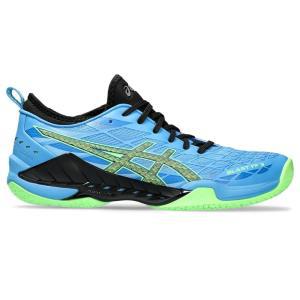 아식스 ASICS 남성용 Blast FlyteFoam 3 핸드볼 슈즈, 워터스케이프/라임 버스트