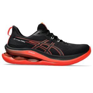 아식스 ASICS 남성용 GEL-KINSEI MAX 러닝화, 블랙/선라이즈 레드.