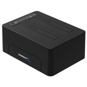 SABRENT USB 3.1 to SATA 듀얼 베이 하드 드라이브 도킹 스테이션 2.5 또는 3.5인치 HDD SSD용