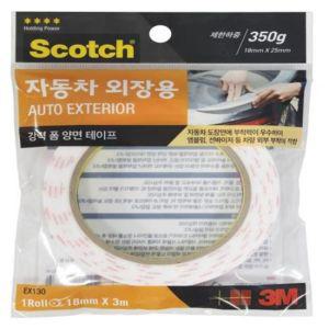 3M 자동차 외장용 폼 양면테이프 EX130 18mm 1mm 3m (