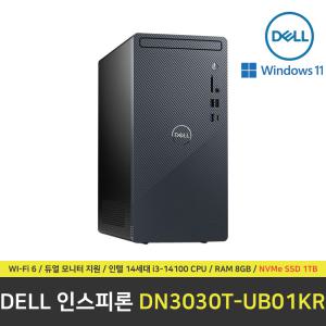 DELL 인스피론 3030 PC DN3030T-UB01KR 컴퓨터 / 윈도우 11 설치 / RAM 8GB / NVMe SSD 1TB