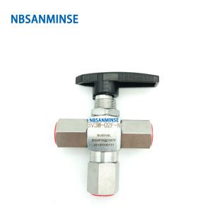 NBSANME BV3W - OD / F 3 방향 볼 밸브 스테인레스 스틸 1/8 1/4 3/8 1/2 3000 Psi 공기 워터 스톱