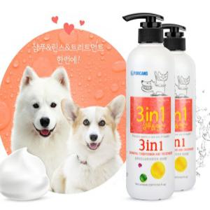 포켄스 3in1 샴푸앤린스 550ml 반려견 반려묘 목욕 샴푸 린스 트리트먼트