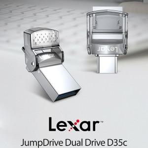 USB 메모리 Dual Drive D35c USB3.0 64 GB Lexar 전산 용품