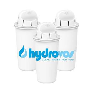 HYDROVOS 피처용 표준 교체용 정수 필터, 3개월 지속, 식수의 염소 맛과 냄새 감소, 3개입