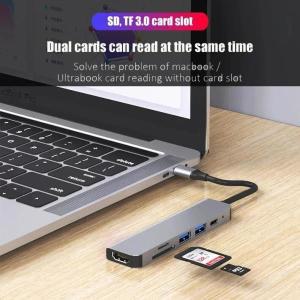 USB 3.0 C타입 허브-HDMI 어댑터, 4K 썬더볼트 허브, TF SD 리더 슬롯 PD, 맥북 프로, 화웨이 메이트용