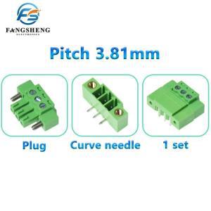 PCB 나사 터미널 블록 커넥터 플러그, 직각 바늘 소켓, 녹색 핀, 2EDGRM 2P-24P, 5 세트, 3.81mm, 6 7 8 9