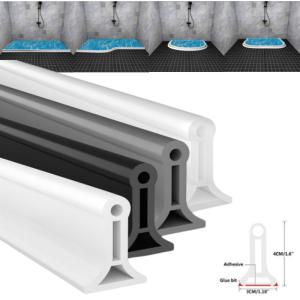 DIY 샤워 물 장벽 실리콘 구부릴 수 있는 고정 스트립 욕실 문 문턱 세탁기 댐