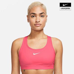 [매장정품] 나이키 NIKE 스우시 미디엄 서포트 여성 패드 스포츠 브라 DX6822-629