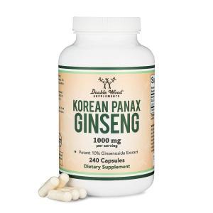 Double Wood Supplements 6188325228 인삼 캡슐 (한국산 홍삼 추출물, 10% 진세노사이드) (4개월 분량) 비