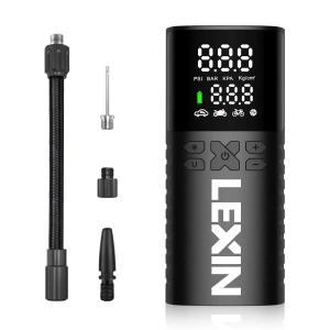 Lexin P4 자동차 타이어 공기 펌프, 150PSI 휴대용, 오토바이 팽창기 스마트 밝은 LED 조명