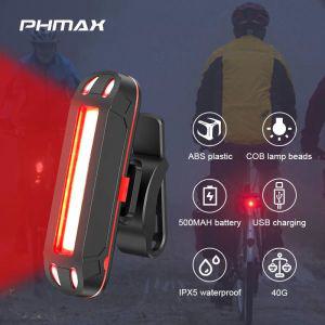 led암밴드 야간 라이딩 러닝 낚시 PHMAX 자전거 후미등 IPX-5 방수 USB 충전식 LED 안전 경고등 깜박이 MTB