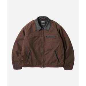 HEAVY CANVAS DESTROYED WORK JACKET _ BROWN